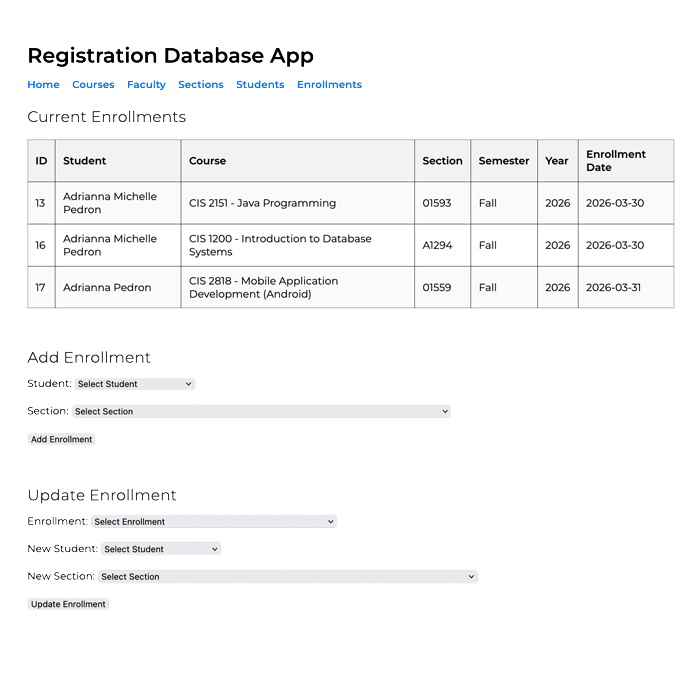 Enrollment App